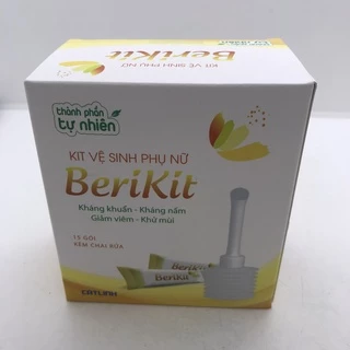 COMBO 3 BeriKit Cát Linh Kit Vệ Sinh Phụ Nữ hộp 15 gói kháng khuẩn, kháng nấ.m, chống vi.êm, khử mùi