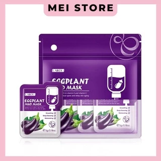 Set 12 Gói Mặt Nạ Laikou Bùn Cà Tím Làm Sạch Sâu Loại Bỏ Mụn Đầu Đen