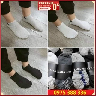 Tất Nam Nữ RAZA Trơn Cổ Ngắn Vớ Nam Thời Trang Cao Cấp Chất Cotton 100% Co Giãn Thấm Hút Hàng Nhập Chính Hãng GC305