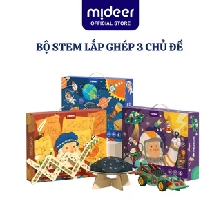 Đồ chơi khoa học Stem lắp ráp mô hình Mideer stem box lắp ghép robot vũ trụ cho bé