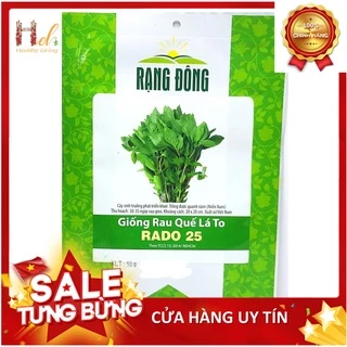 Hạt Giống Rau Húng Quế Lá To Kháng Bệnh Tốt - Trồng Hạt Giống Rau Củ Quả Bằng Đất Sạch, Xơ Dừa, Mùn Dừa, Phân Bón Hữu Cơ