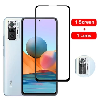 Ốp Điện Thoại + Kính Cường Lực 2 Trong 1 Cho Xiaomi Mi 9T 10T Poco F3 X3 NFC F2 Pro M3 F1 Redmi Note 10 9 8 7 Pro 9S 9A 9C 9T