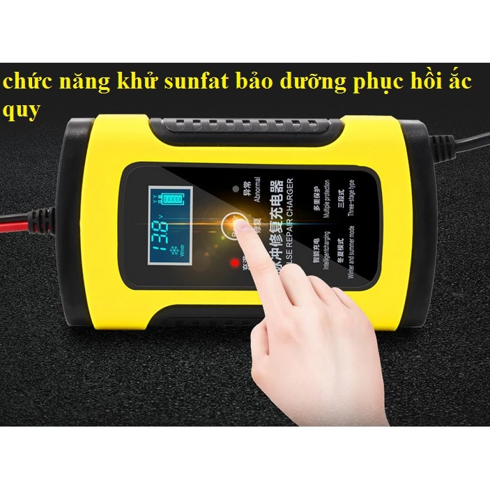Sạc bình ắc quy 12V/5A có khử sunfat 4ah -100ah