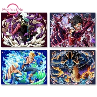 Tranh đính đá 5D tự làm hình ONE PIECE 40x30cm trang trí nhà cửa