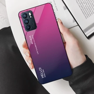 Ốp điện thoại Oppo Reno 6, Reno 6 Z 5G - Gradient edition, chất liệu kính cường lực