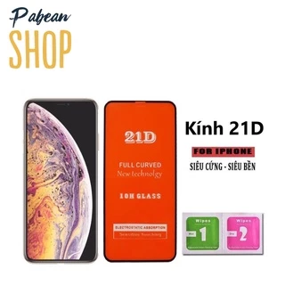 Kính cường lực 21D FULL màn cho iPHONE 6 -> 13 ProMax