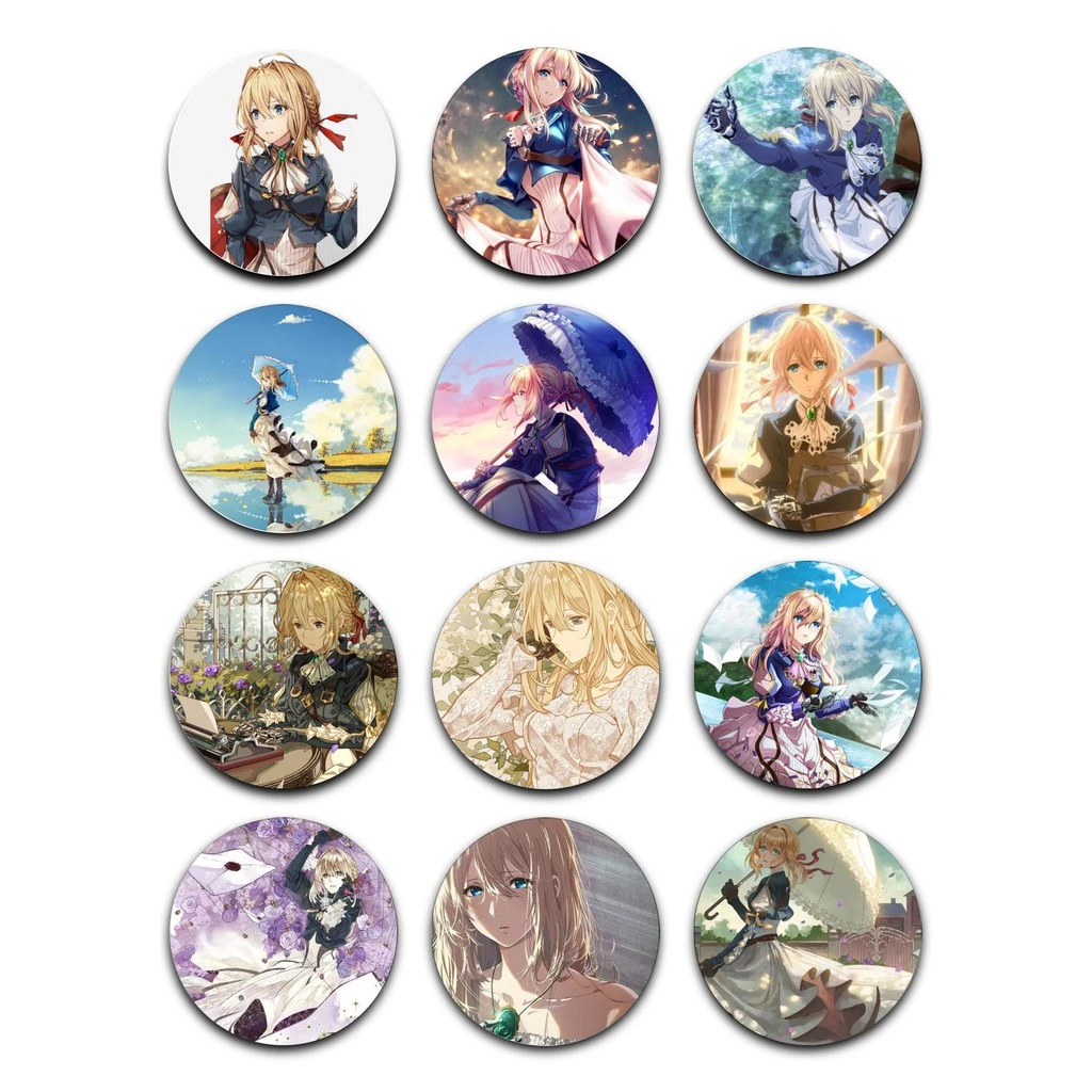 Huy hiệu Anime Violet Evergarden - Búp Bê Ký Ức 5,8cm