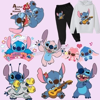 Miếng Dán Ủi Quần Áo Họa Tiết Hoạt Hình Disney Lilo Stitch Dễ Thương