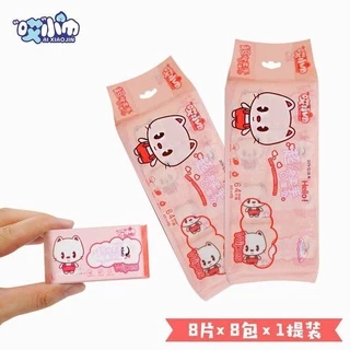 khăn ướt bỏ túi, giấy ướt mini tiện lợi 64 miếng 8 gói, an toàn khi sử dụng cho trẻ em  cocochang shop