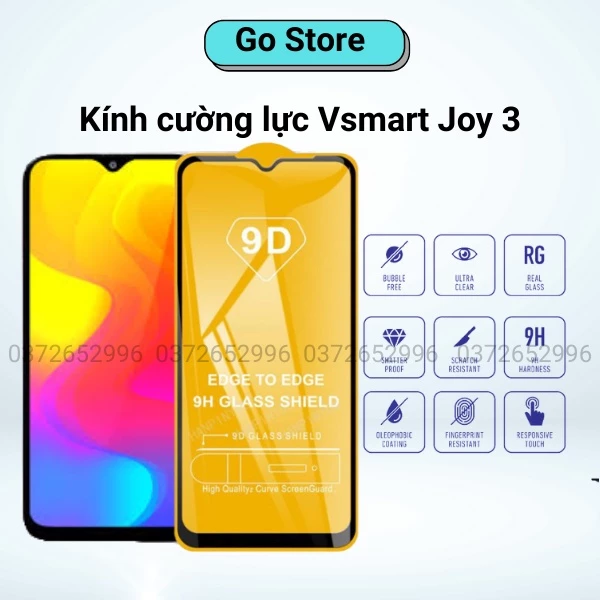 Kính cường lực Vsmart Joy 3 - Full Màn