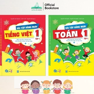 Sách- COMBO Bài Tập Hàng Ngày Lớp 1 -TOÁN , TIẾNG VIỆT- Bộ KẾT NỐI TRI THỨC - TẬP 1 (2 Cuốn)