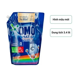 Nước giặt OMO Matic bền đẹp cửa trước lựu và tre túi 2-3.6kg