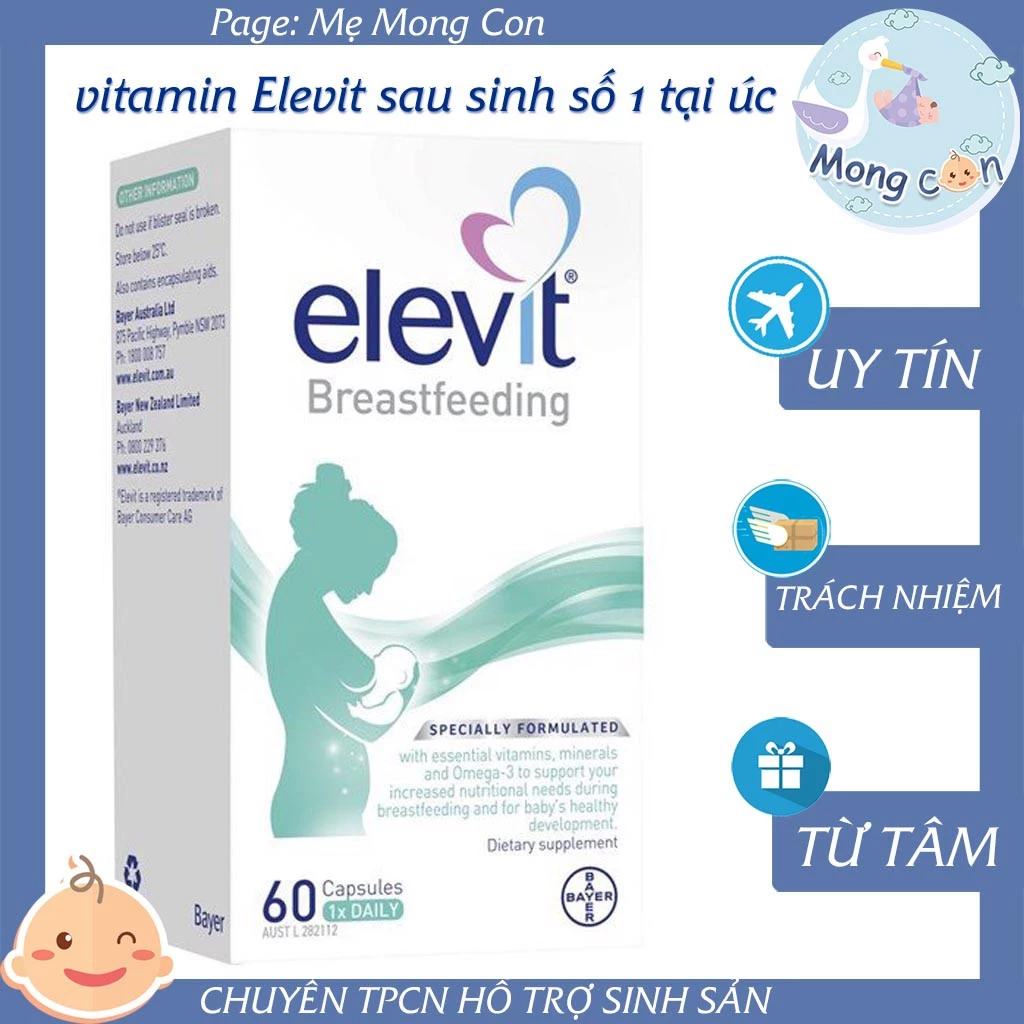 [HÀNG ÚC] ELEVIT SAU SINH (Mẫu mới)