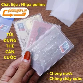 Set 10 Túi đựng thẻ căn cước công dân , bao đựng thẻ ngân hàng ATM , bằng lái xe chống chày xước , bay màu bảo vệ thẻ