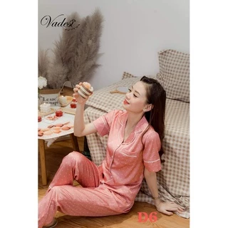 Đồ Bộ Pijama VADESI Dài Cộc Chất Liệu Lụa Latin Cao Cấp Nhiều Họa Tiết Trang Nhã Thoáng Mềm Mát Nhẹ