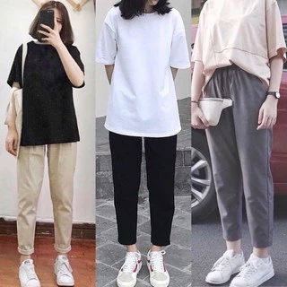 Quần Kaki LM ống suông mềm mịn - Unisex form Nam Nữ Couple Ulzzang KUN