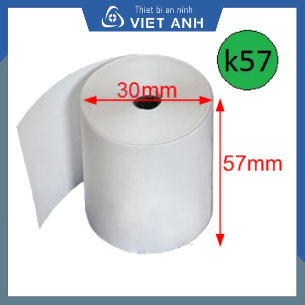 Giấy in hóa đơn, in bill nhiệt khổ K57 ( loại bọc bạc chống ẩm)