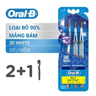 Bàn chải Oral-B 3D White:Vỉ 1 cây
