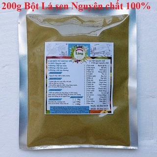 Bột Lá sen 200g có giấy VSATTP và ĐKKD nguyên chất thiên nhiên 100%