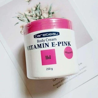 Kem Dưỡng Da Toàn Thân Vitamin E Carebeau Màu Hồng hũ màu hồng 250ml thái lan