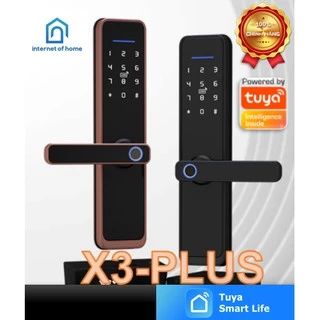 Khóa vân tay thông minh Wifi Tuya X3-PLUS Bản to sang trọng, bản nâng cấp của X3 thường - lõi khóa to 6052