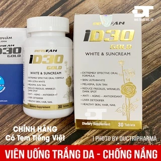 [CHÍNH HÃNG] Viên uống trắng da, chống nắng ID30 Gold PETYFAN