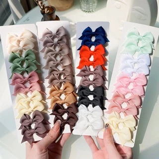 Bộ 10 kẹp tóc RAINBOW BOWS nơ xinh xắn cho bé gái