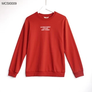 Áo nỉ nam SAYME áo sweater dài tay thu đông vải cotton da cá dày dặn ấm áp MCSI0011