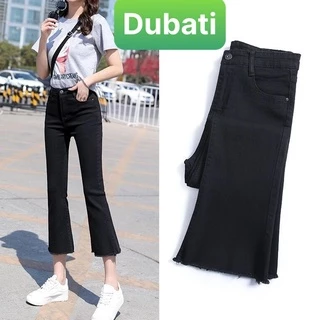 QUẦN JEAN NỮ CHẤT BÒ ĐEN ỐNG LOE SIÊU CO GIÃN LƯNG CAO NÂNG MÔNG SANG CHẢNH KIỂU MỚI DB-222- DUBATI FASHION