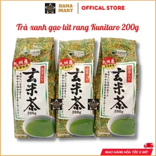 Trà xanh gạo lứt rang Genmai Cha Kunitaro Nhật Bản 200g