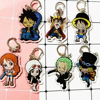 ( Mica trong acrylic ) Móc khóa One Piece Đảo hải tặc ver Dressrosa quà tặng xinh xắn dễ thương anime chibi
