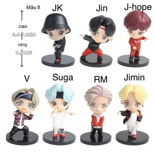 Set 7 mô hình búp bê các thành viên nhóm nhạc BTS (có quà tặng) Mẫu 8