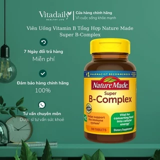 Viên Uống Vitamin B Tổng Hợp Nature Made Super B-Complex 60 viên