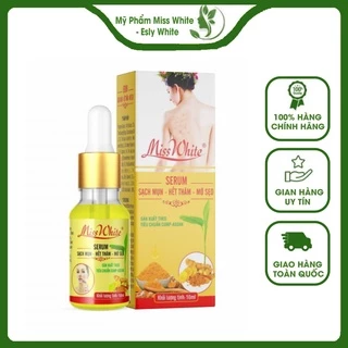 Serum Sạch Mụn Hết Thâm Mờ Sẹo 10ml Miss White Dưỡng Trắng Sáng Phục Hồi Tái Tạo Lại Làn Da