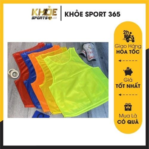Áo lưới đá bóng chia team building thể thao, chia đội đá banh free size nhiều màu sắc.
