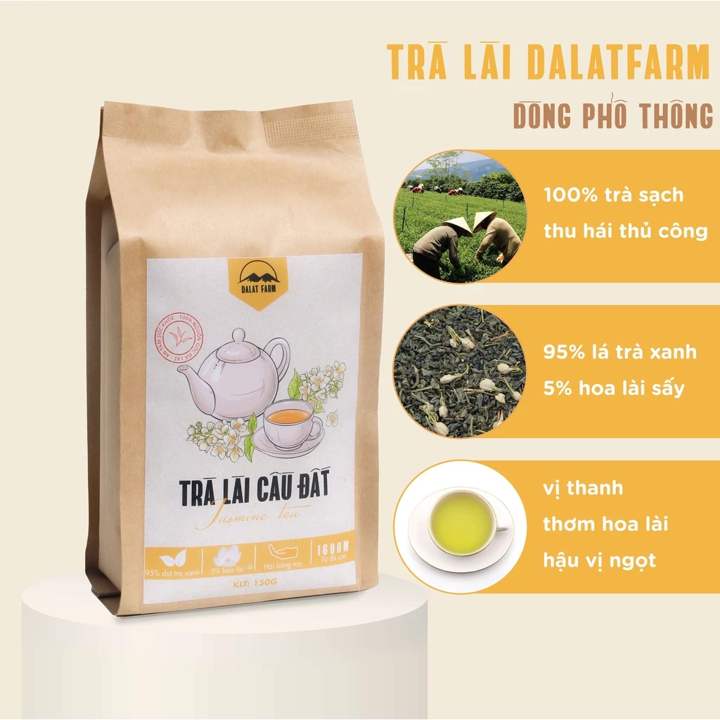 Trà Lài Cầu Đất Dalat Farm - Túi 150Gr