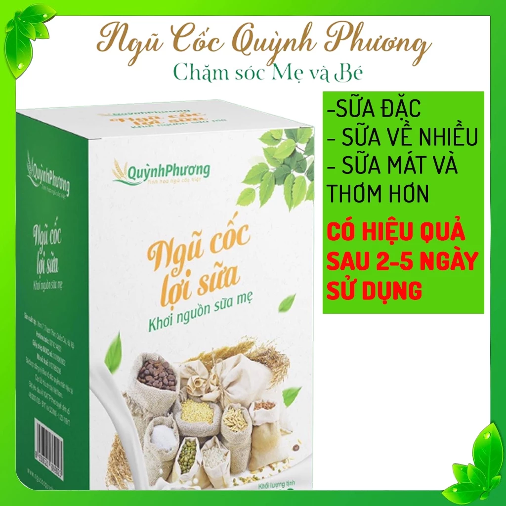 Ngũ cốc lợi sữa Quỳnh Phương - Sữa Về Nhanh - Giảm Cân Cho Mẹ - Tốt Sữa Cho Con - ( ngũ cốc  Phương - hộp 500g )