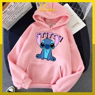 ÁO HOODIE NỈ UNISEX NAM NỮ IN STITCH (NHIỀU MÀU) CÓ KÈM CLIP THẬT