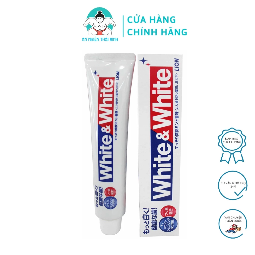 Kem đánh răng White & White Lion nhật bản 150g