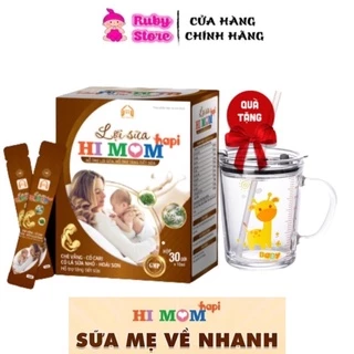 Ngũ cốc lợi sữa Hi Mom hộp 30 gói sữa về nhanh, mát sữa, sữa đặc hơn, thơm hơn +quà