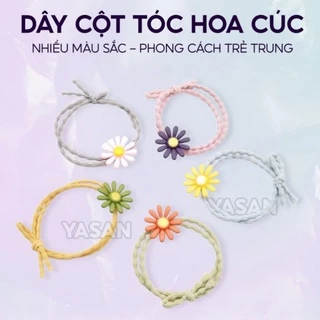 Dây cột tóc hoa cúc nhiều màu dễ thương