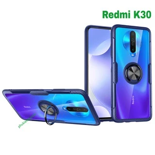 Ốp lưng Redmi K30 / K30 5G chống sốc giá đỡ lưng trong viền màu kiêm nhẫn Iring cao cấp