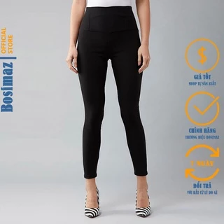 Quần Legging Nữ Bosimaz MS211 dài túi sau màu đen cao cấp, thun co giãn 4 chiều, vải đẹp dày.