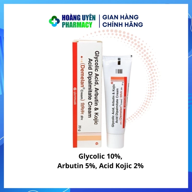 Kem dưỡng sáng, mờ thâm nám Demelan (Glycolic 10%, Arbutin 5%, Kojic 2%)