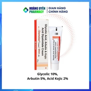 Kem dưỡng sáng, mờ thâm nám Demelan (Glycolic 10%, Arbutin 5%, Kojic 2%)