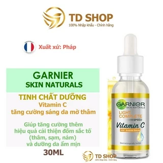 Tinh chất SERUM sáng da & mờ thâm Vitamin C - Garnier Bright Complete 30x Booster Serum 30ml