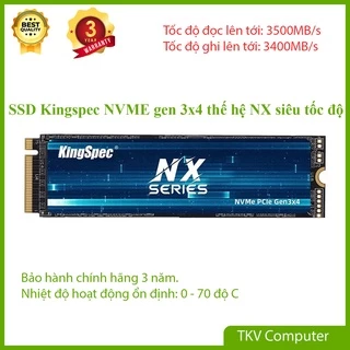 Ổ cứng SSD NVME Kingspec 256GB Gen3x4 NX phiên bản siêu tốc độ - Đọc/Ghi: 3500/3400MB/s