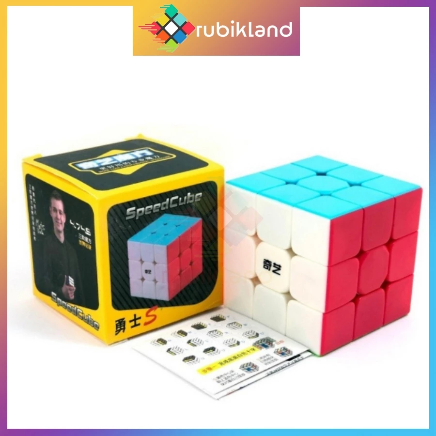 Rubik 3x3 QiYi Warrior S 3x3 Stickerless Rubic 3 Tầng Không Viền Đồ Chơi Trí Tuệ - Rubik Land