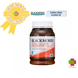 Viên bổ sung canxi Blackmores Total Calcium & Magnesium + D3, Úc (200 viên) bổ trợ xương khớp cho trẻ nhỏ và người lớn