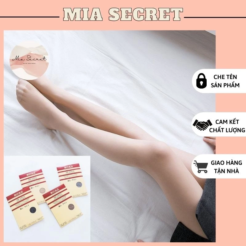 Quần Tất Giấy Nữ Tàng Hình Muji Siêu Mỏng Dai Không Rách Dọc Che Khuyết Điểm Chân MIA SECRET